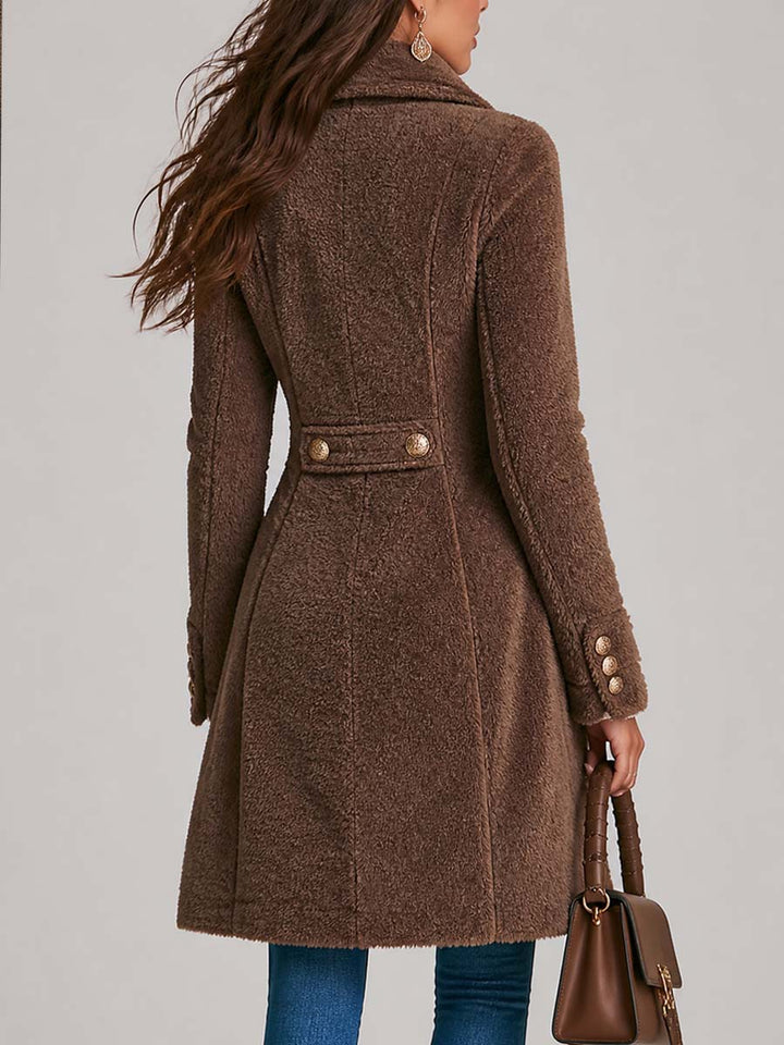 Vintage-style Military-inspired Faux-fur Jacket