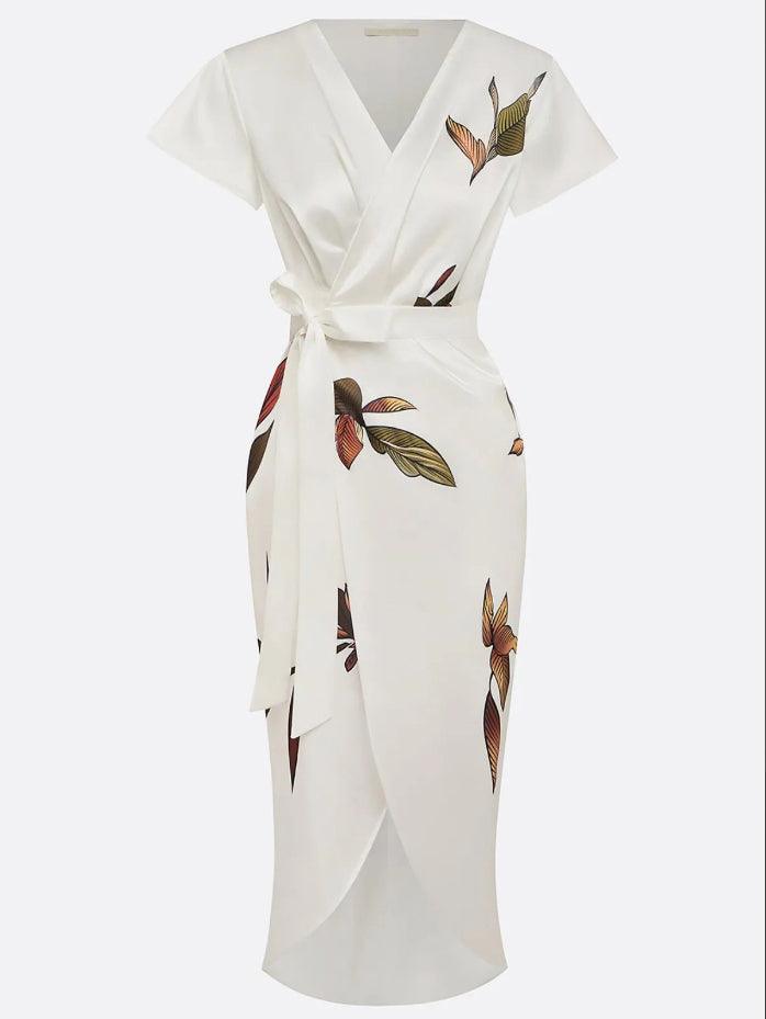 Abril Floral Wrap Dress