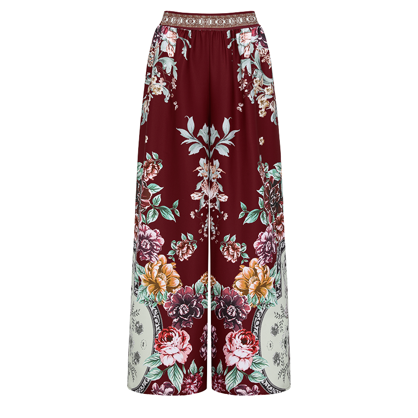 Strap Decoration Peony Print Swimsuit Set(s)