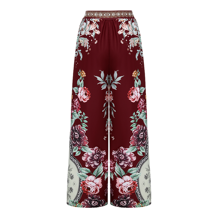 Strap Decoration Peony Print Swimsuit Set(s)