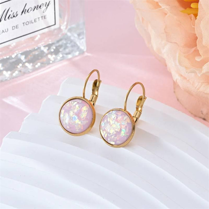 Retro Opalstein Gold Earrings