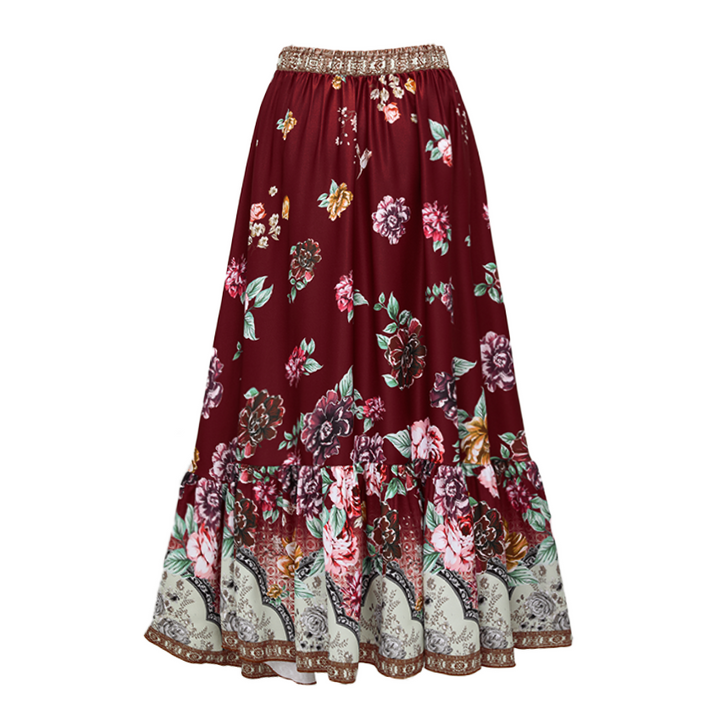 Strap Decoration Peony Print Swimsuit Set(s)