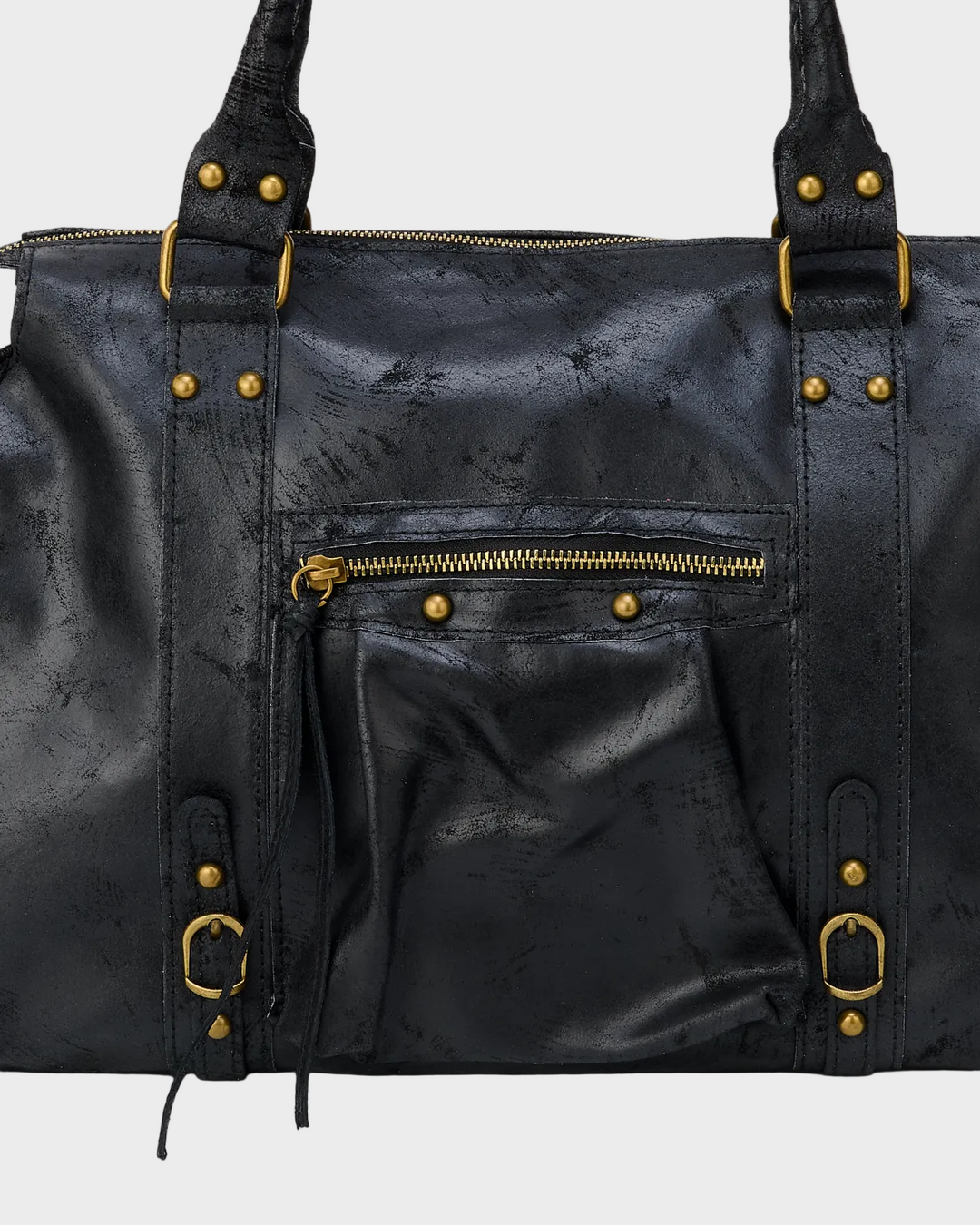 Oversized Black Handbag for 16-Inch Laptops