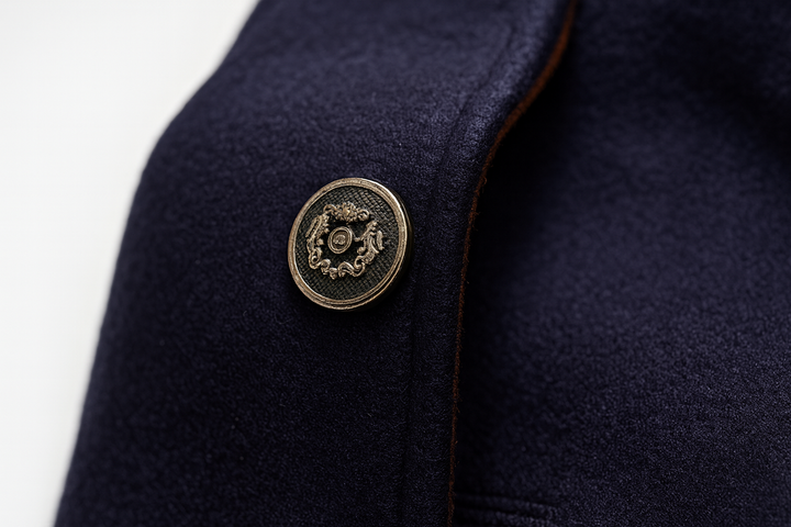 Classic Overcoat with Straight Cut and Front Buttons