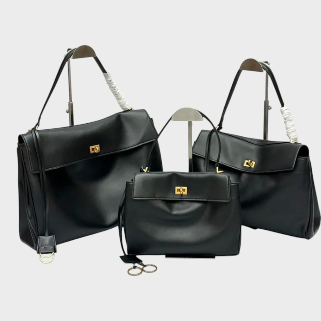 Two-Way Carry Leather Bag in Suede and Smooth Finishes