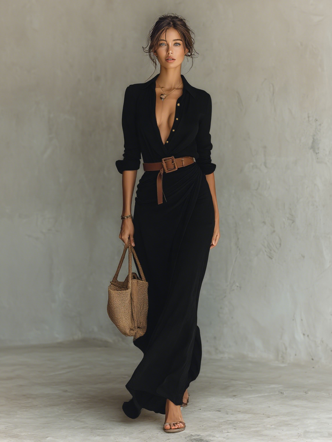 Victoria Long Collared Dress
