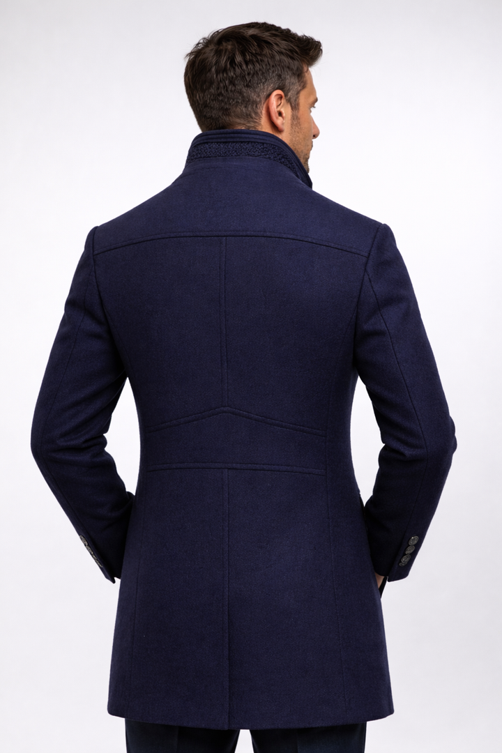 Structured Long Overcoat in Four Neutral Tones