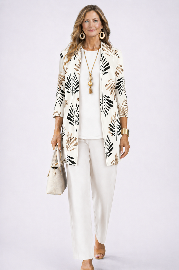 Margaret | Relaxed Cardigan, Top and Trouser Set for Everyday Wear