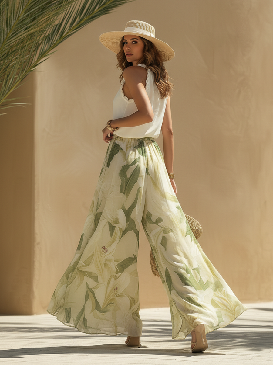 Lysandra™ | Elegant Fluid Set with Floral Print