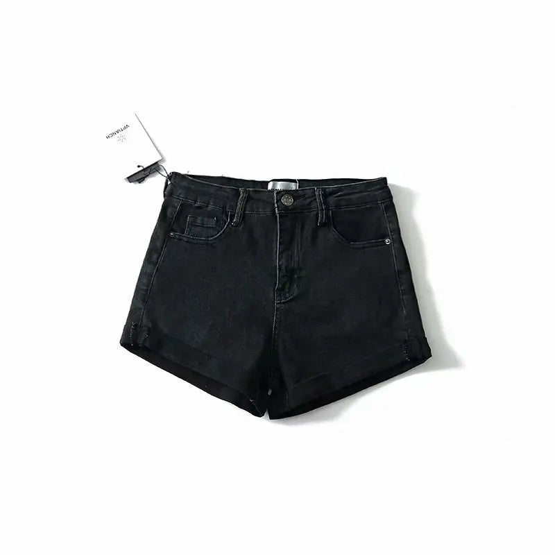 Clara & Sophia | Blue Washed Cutoff Hem Denim Shorts