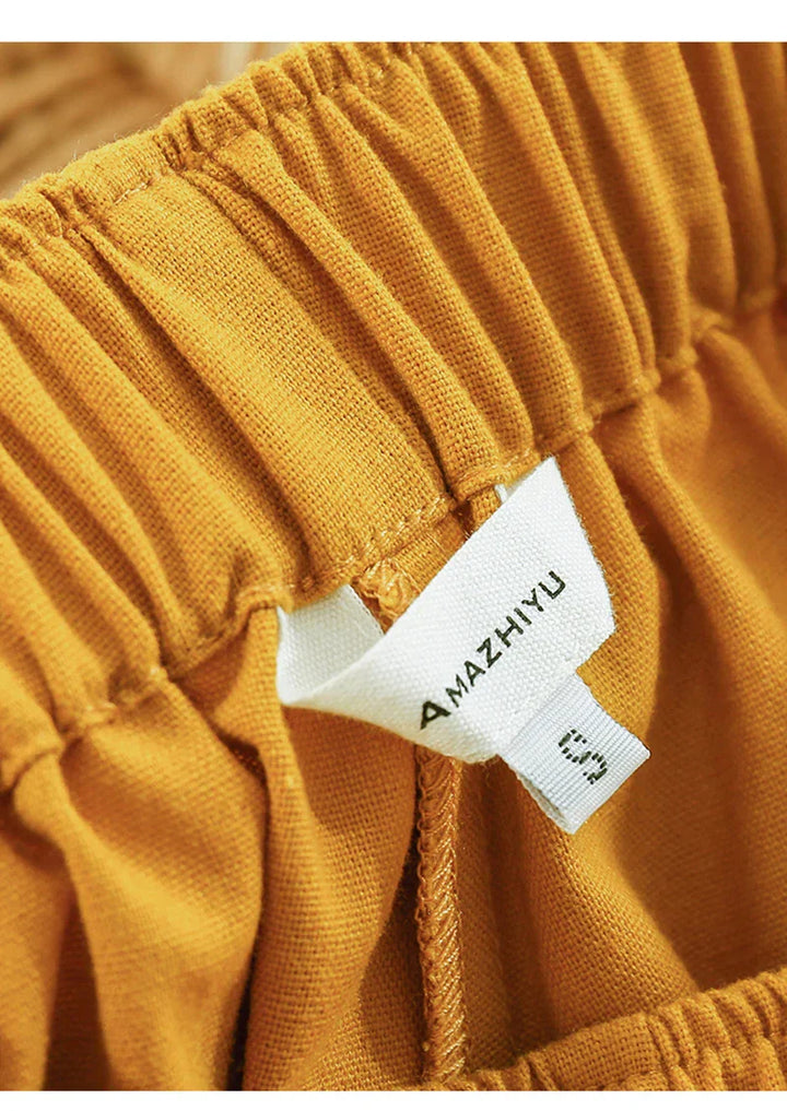 Clara & Sophia | Relaxed Fit Drawstring Linen Shorts