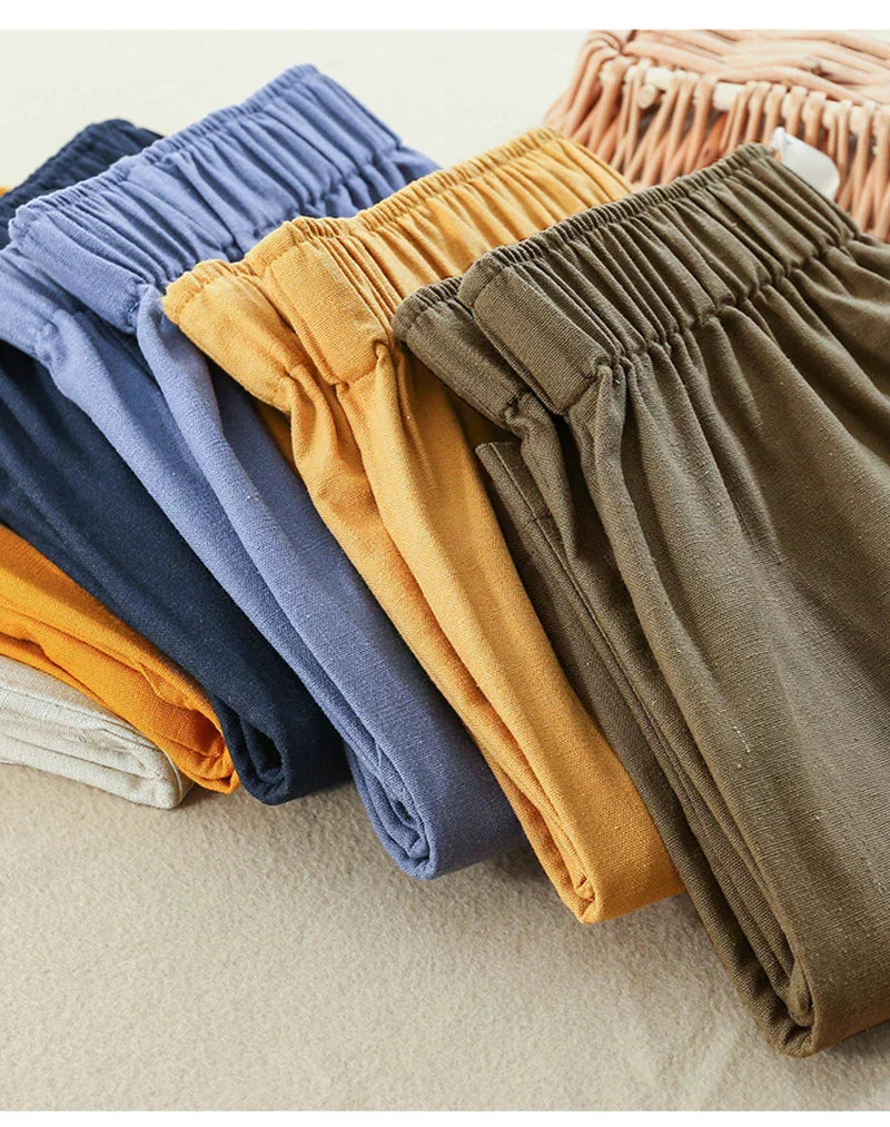 Clara & Sophia | Relaxed Fit Drawstring Linen Shorts