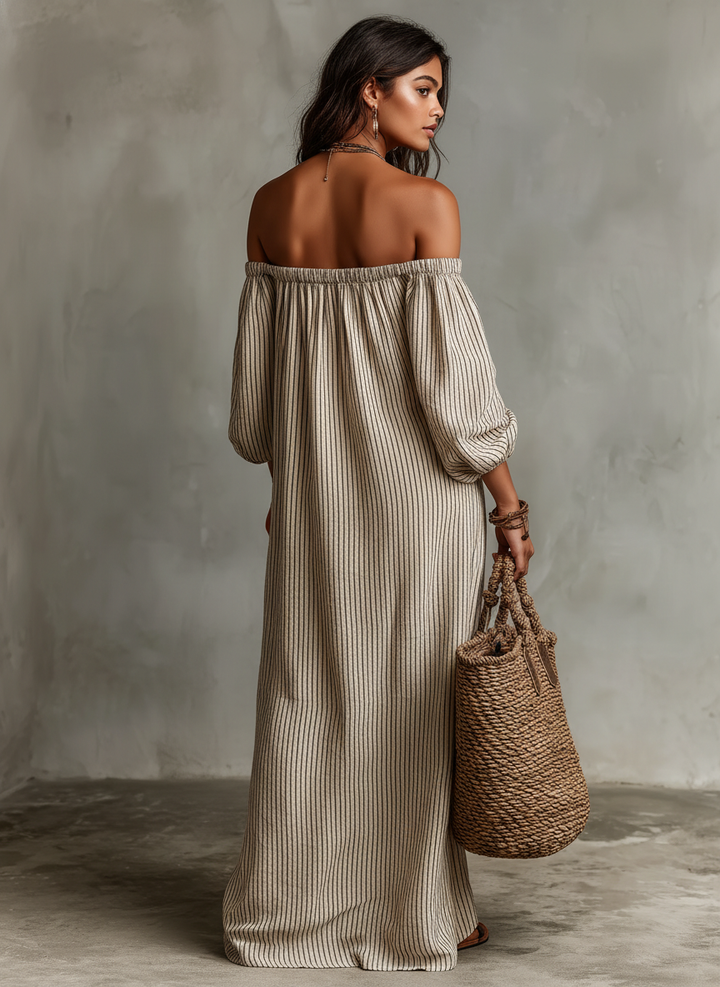 Devra - Breezy Off-Shoulder Maxi Dress