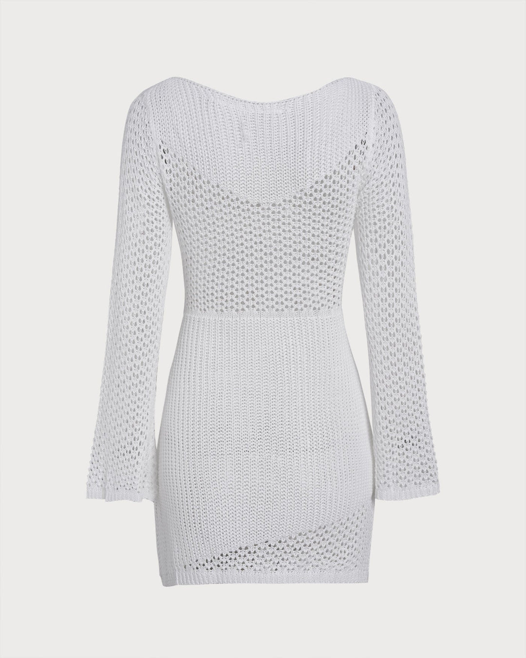 Clara & Sophia | Crocheted Openwork Cover-up for Women in White
