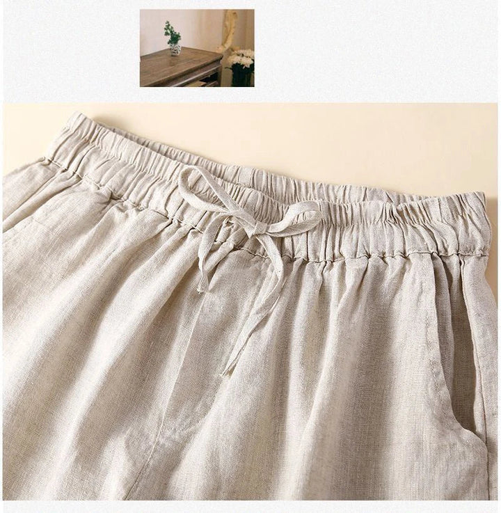 Clara & Sophia | Embroidered Linen Shorts