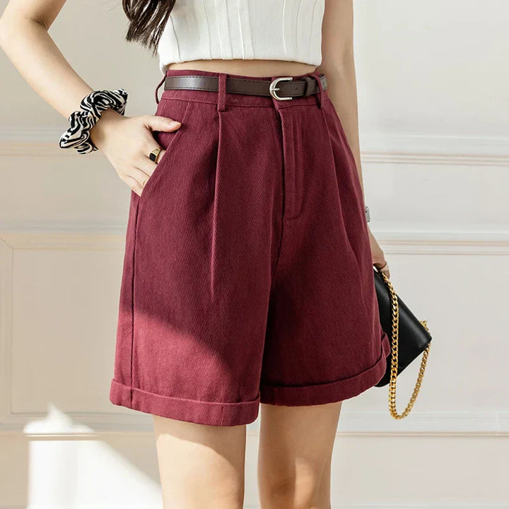 Clara & Sophia | Khaki Relaxed-Fit Drawstring Cotton Shorts