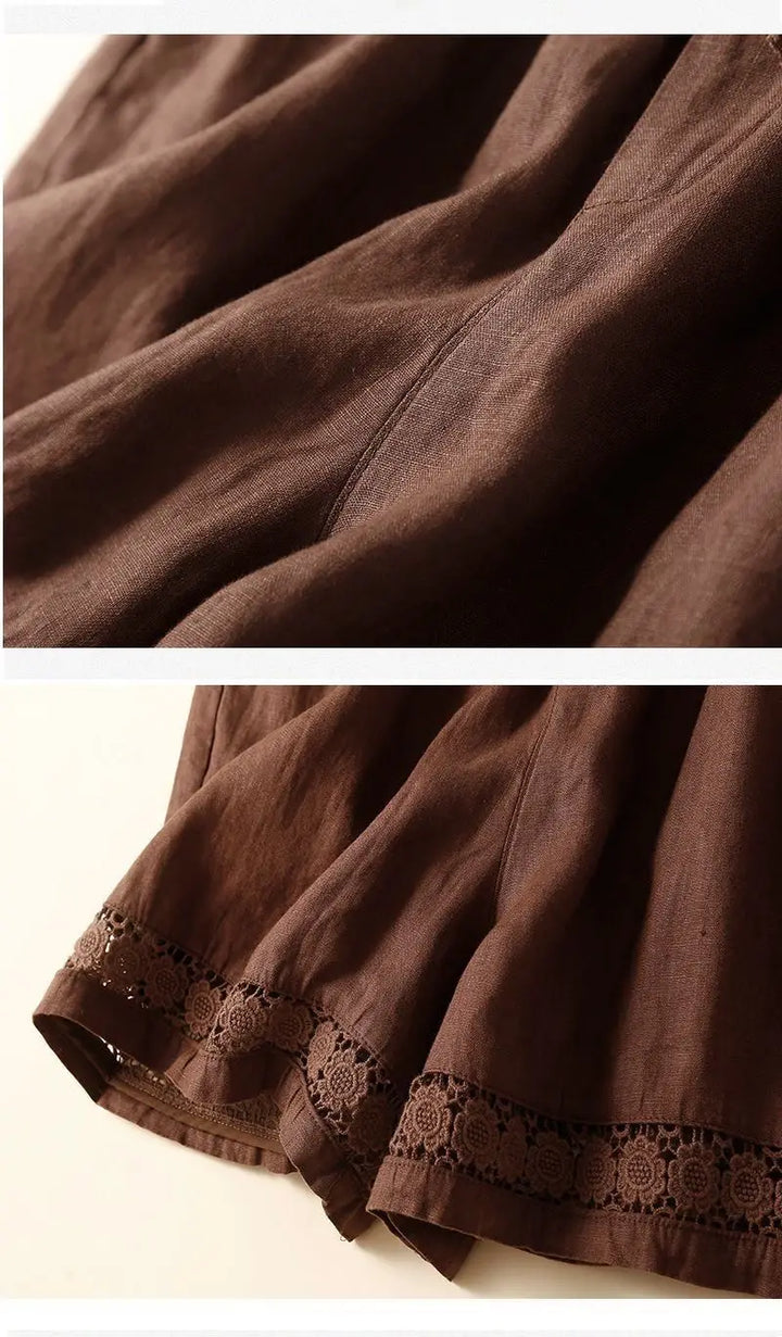 Clara & Sophia | Embroidered Linen Shorts