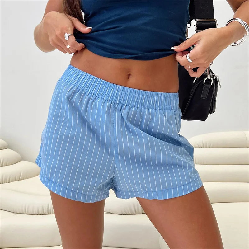 Clara & Sophia | High-Waist Linen-Blend Shorts