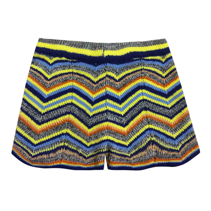 Clara & Sophia | Striped Knit Cotton Shorts