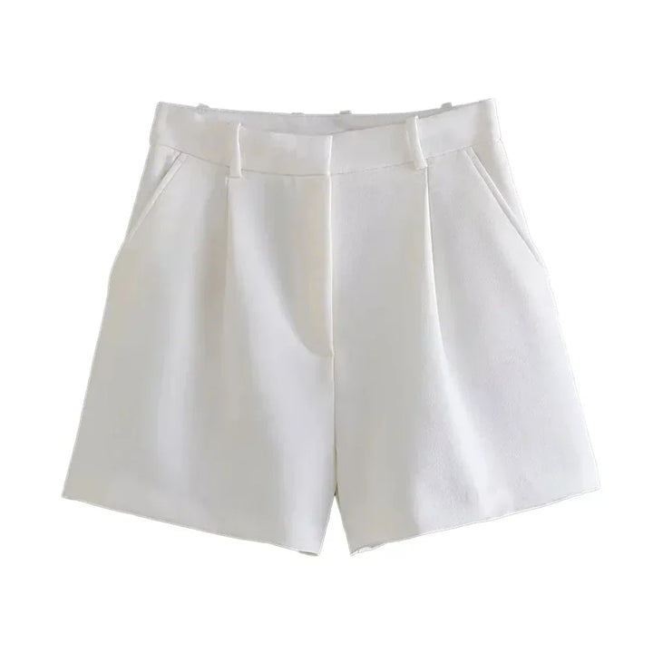 Clara & Sophia | Sand Relaxed Fit Drawstring Cotton-Blend Shorts