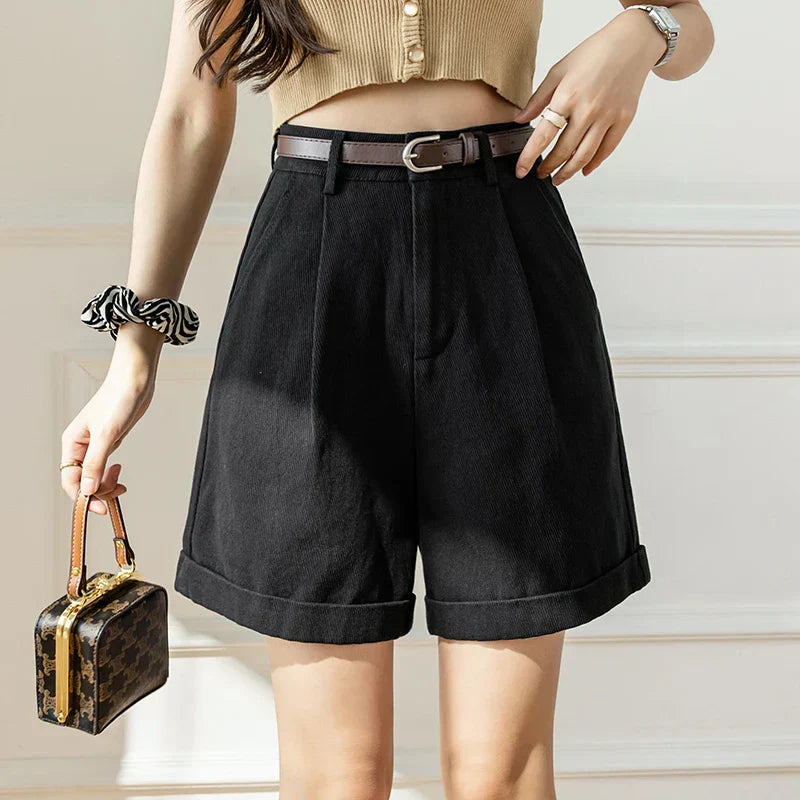 Clara & Sophia | Khaki Relaxed-Fit Drawstring Cotton Shorts