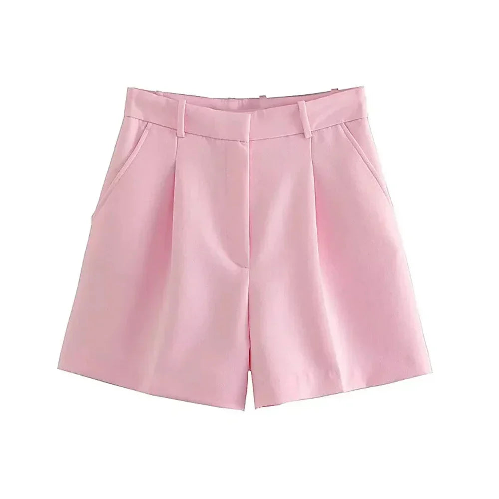 Clara & Sophia | Sand Relaxed Fit Drawstring Cotton-Blend Shorts
