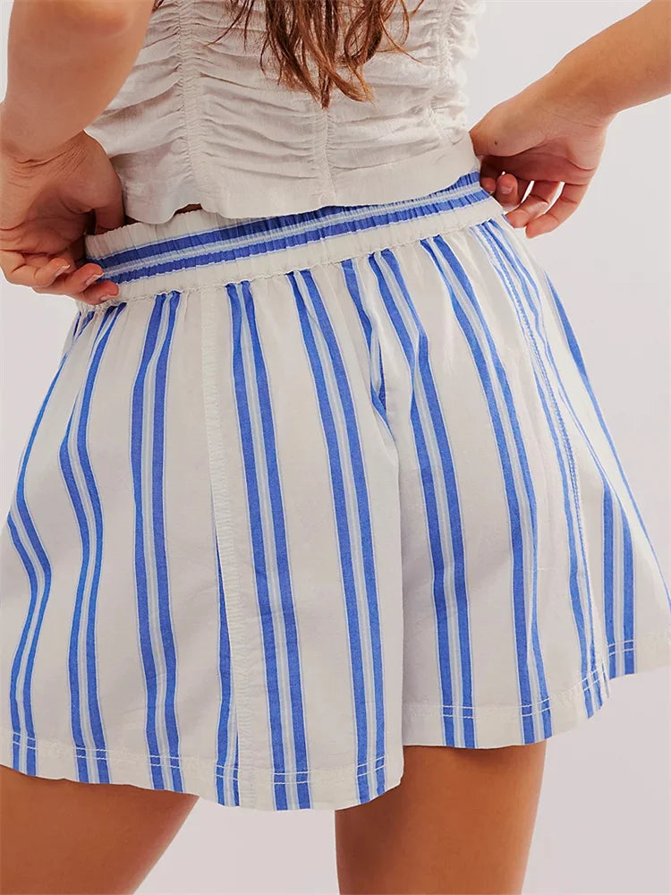 Clara & Sophia | Sand High-Waist Drawstring Linen Shorts