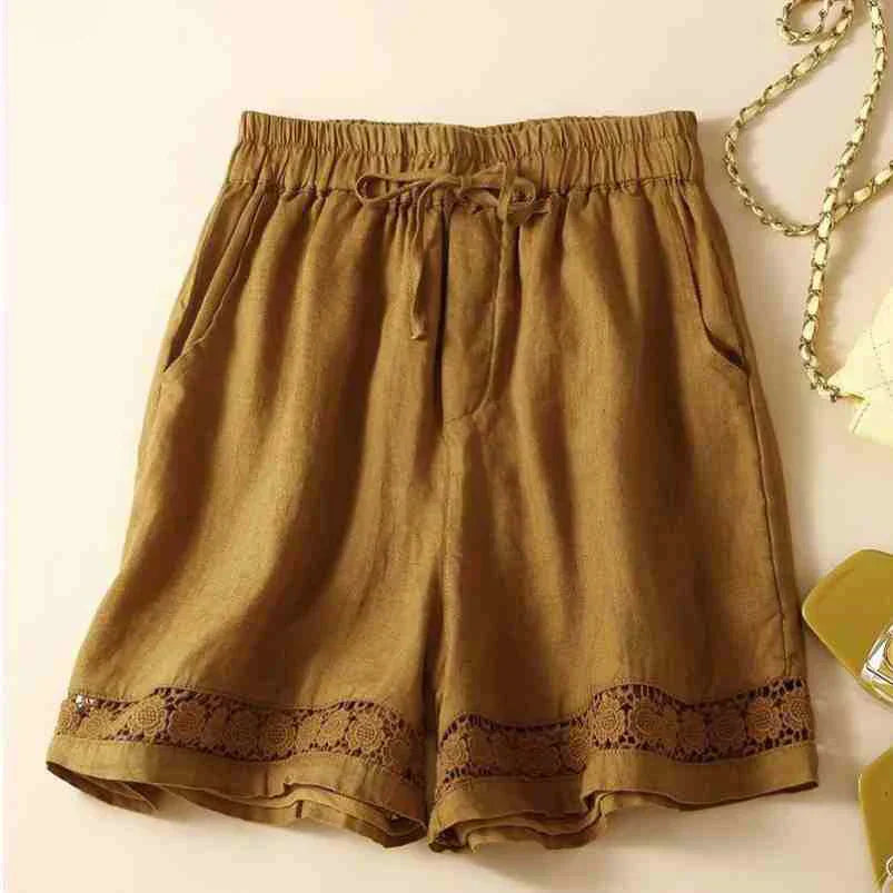 Clara & Sophia | Embroidered Linen Shorts