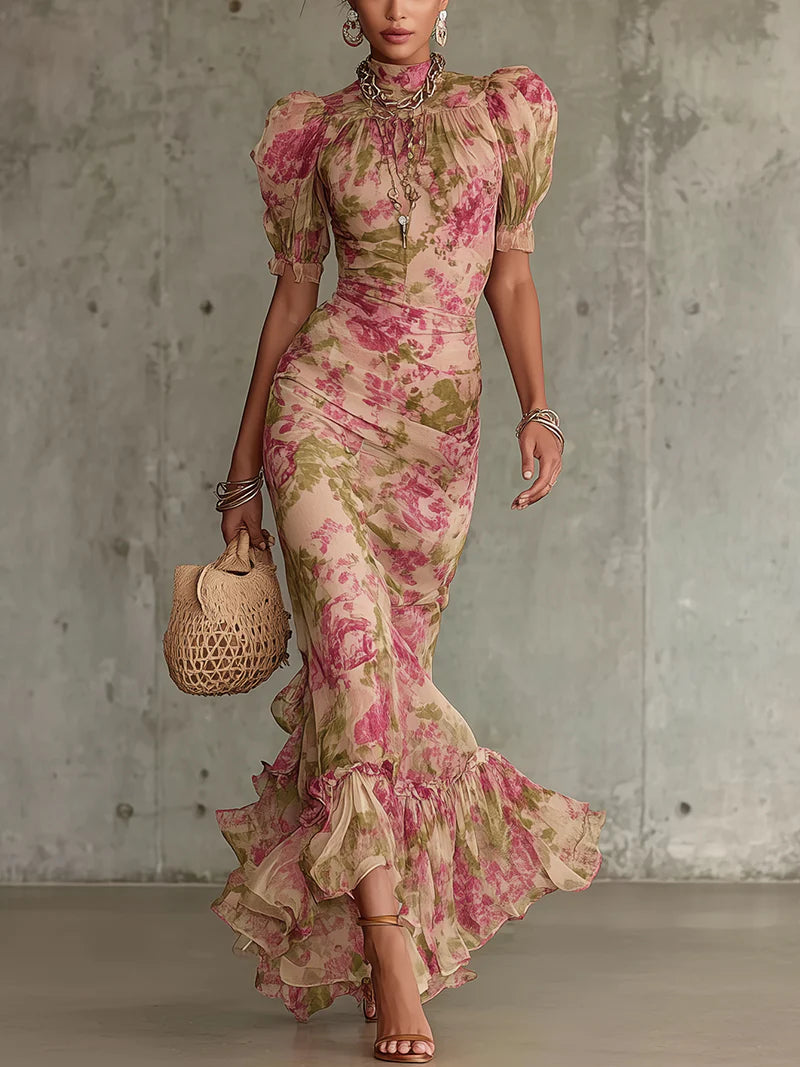 Calia - Soft-Touch Floral Mermaid Dress