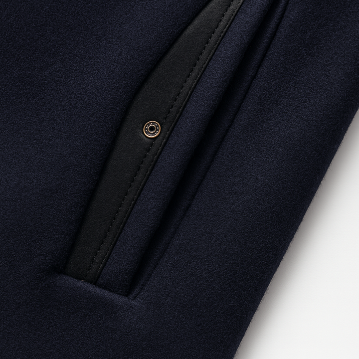 Classic Overcoat with Straight Cut and Front Buttons