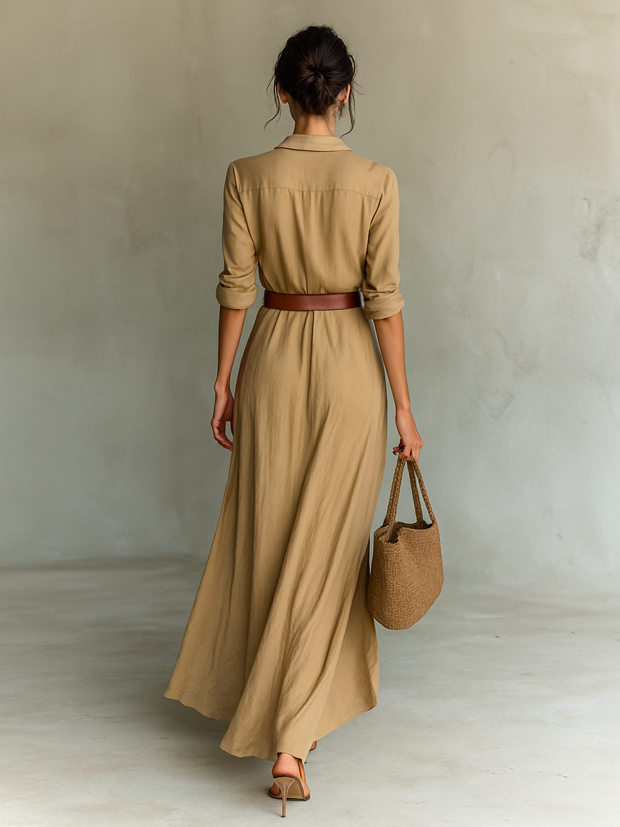 Victoria Long Collared Dress