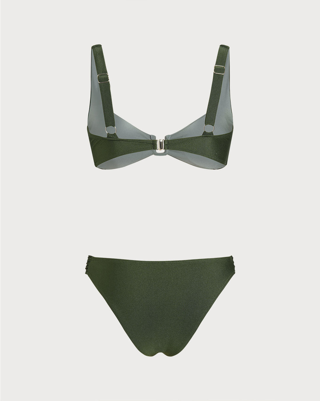 Clara & Sophia | Green Contrasting Bralette Bikini Set