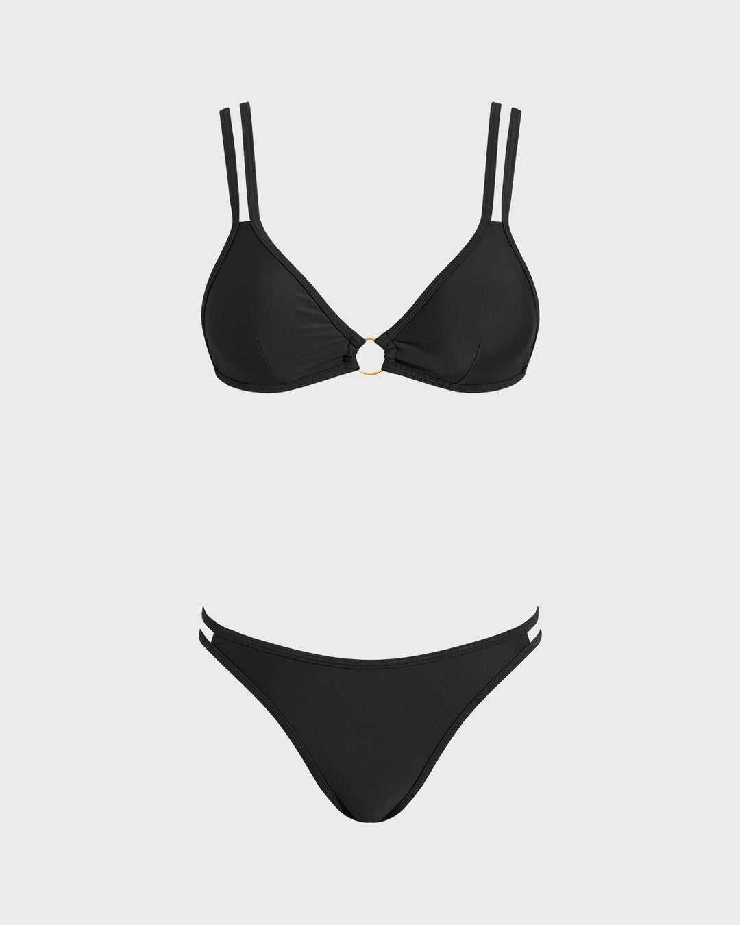 Clara & Sophia | Triangle Bikini Set for Women in Black