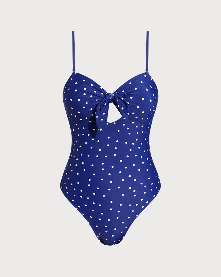 Clara & Sophia | Polka Dot One Piece Swimwear for Women in Blue
