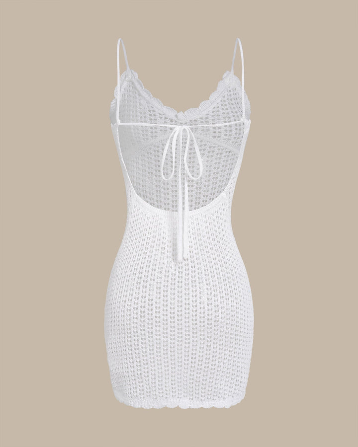 Clara & Sophia | White Drawstring Cover-up