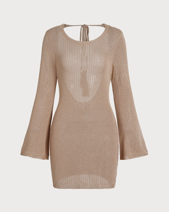 Clara & Sophia | Khaki Bell Sleeve Cover-up