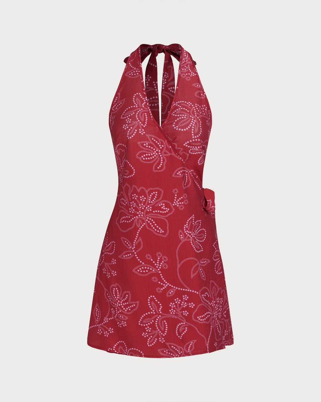 Clara & Sophia | Halter Neck Beach Dress for Women in Red