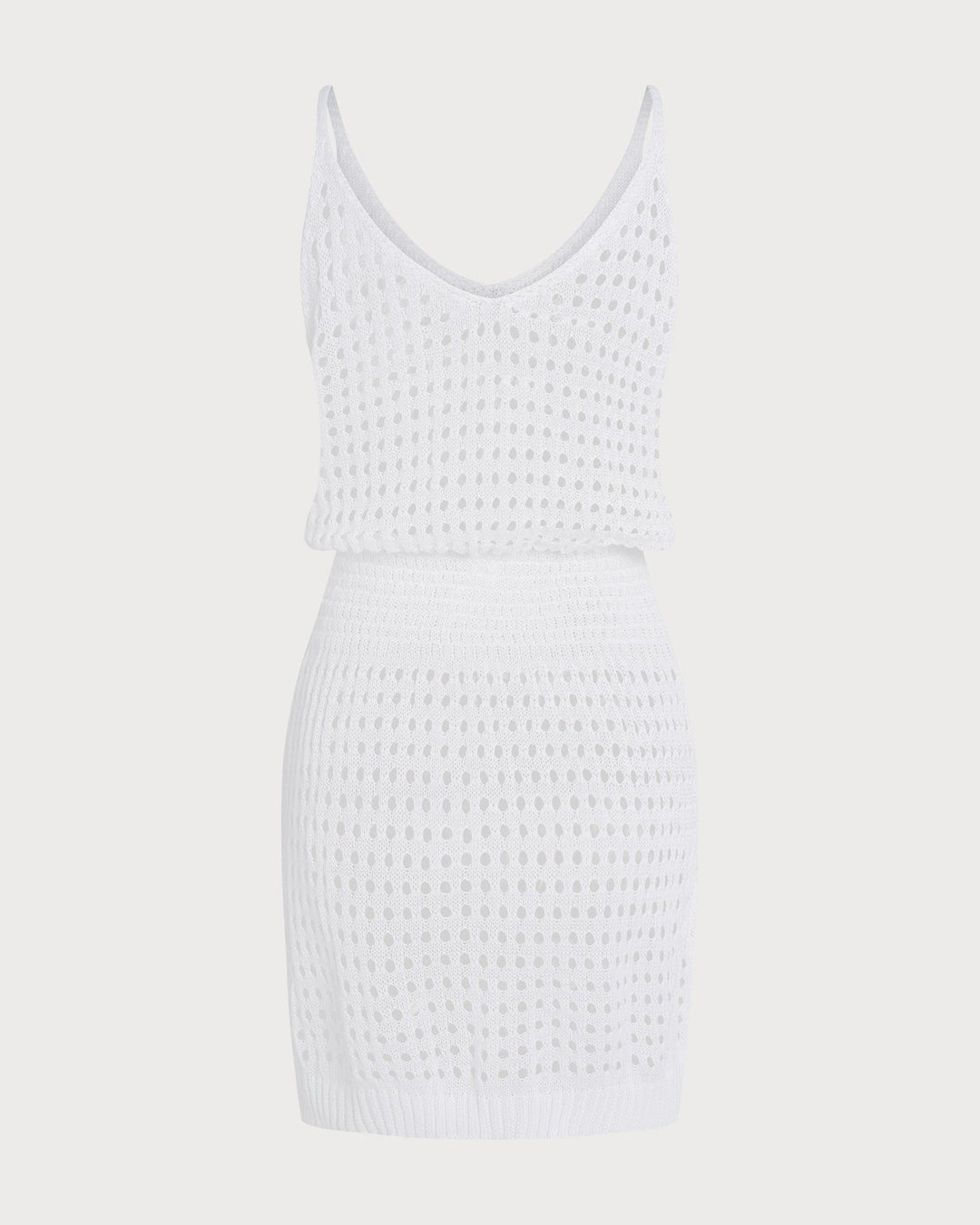 Clara & Sophia | White V Neck Cutout Cover-Up