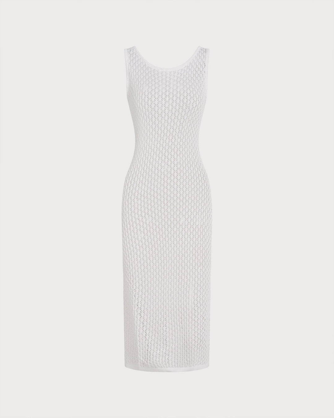 Clara & Sophia | Crochet Drawstring Swimsuit Cover-Up for Women in White