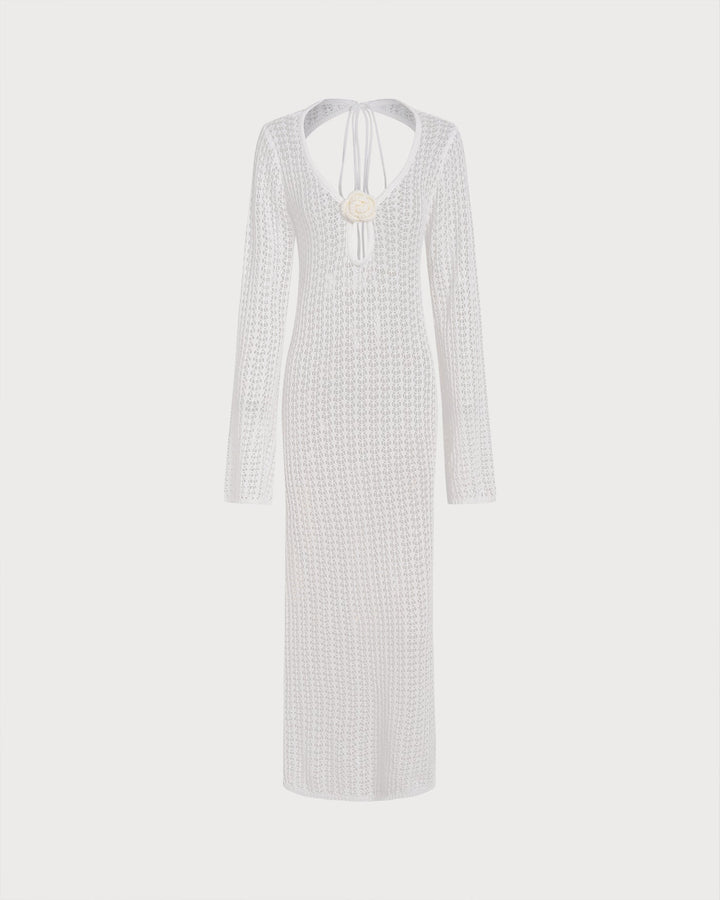 Clara & Sophia | White Cut Out Swim Cover-Up