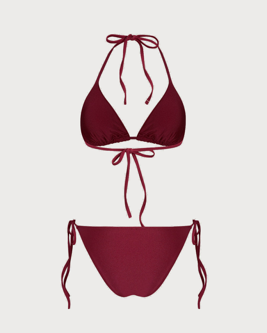 Clara & Sophia | Triangle Drawstring Bikini Set for Women in Red