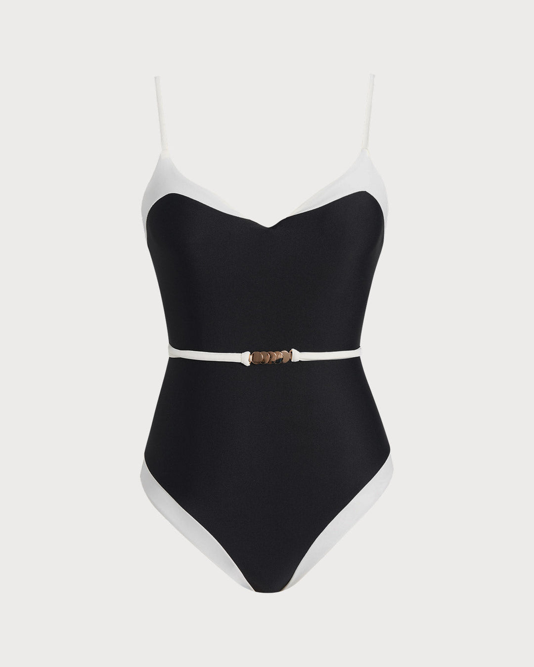Clara & Sophia | Black V Neck One Piece Swimwear