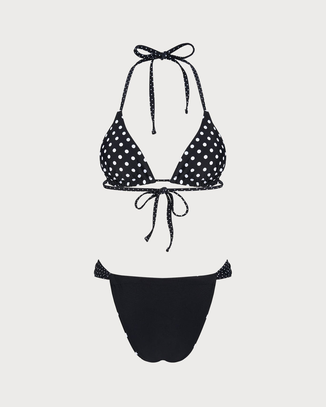 Clara & Sophia | Reversible Bikini Set for Women in Black Polka Dot