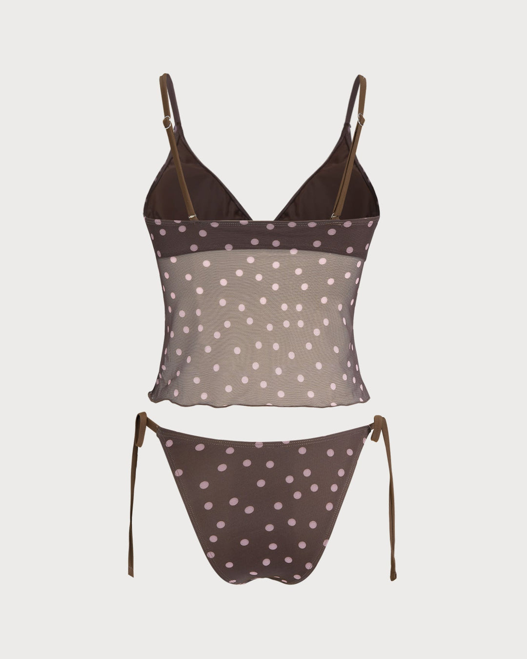 Clara & Sophia | V Neck Polka Dot Tankini Set for Women