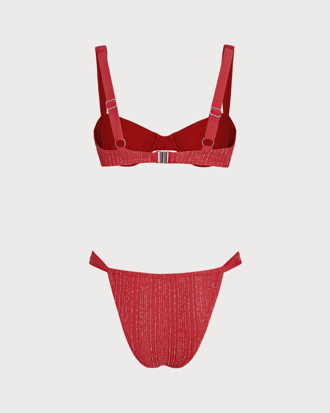 Clara & Sophia | Underwire Bikini Set for Women in Red Sequins