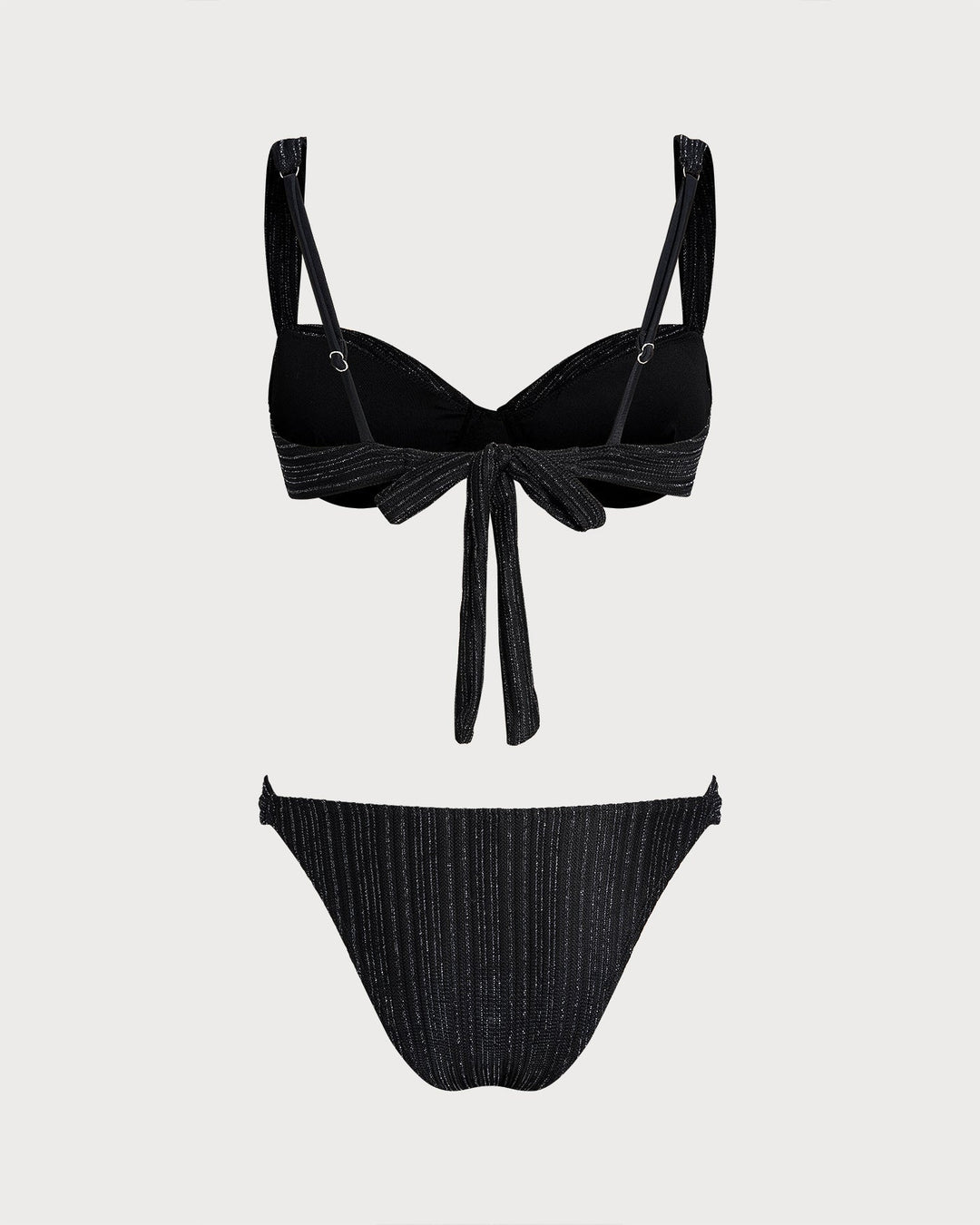 Clara & Sophia | Underwire Bikini Set for Women in Black Sequins
