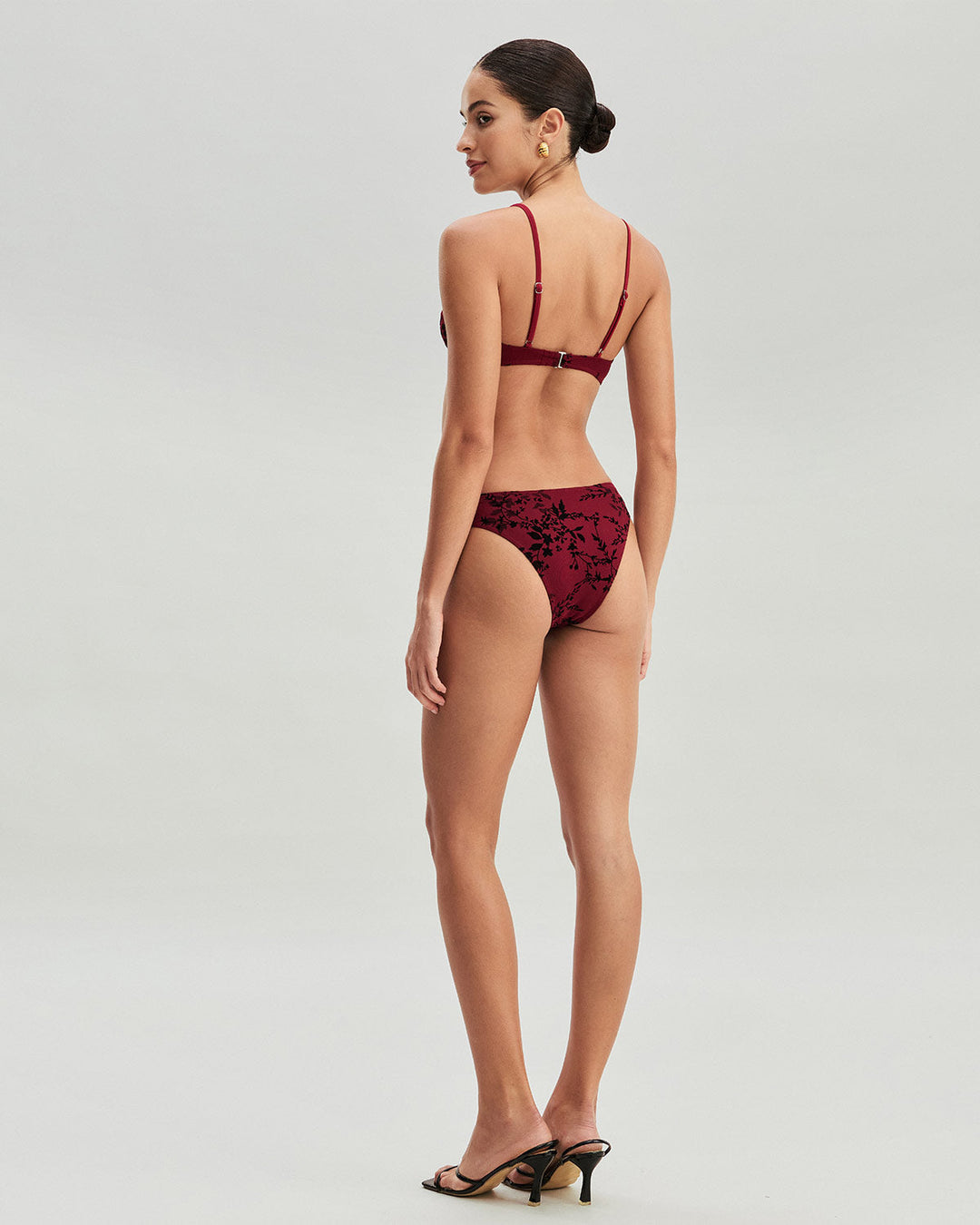 Clara & Sophia | Floral Underwire Bikini Set for Women in Red