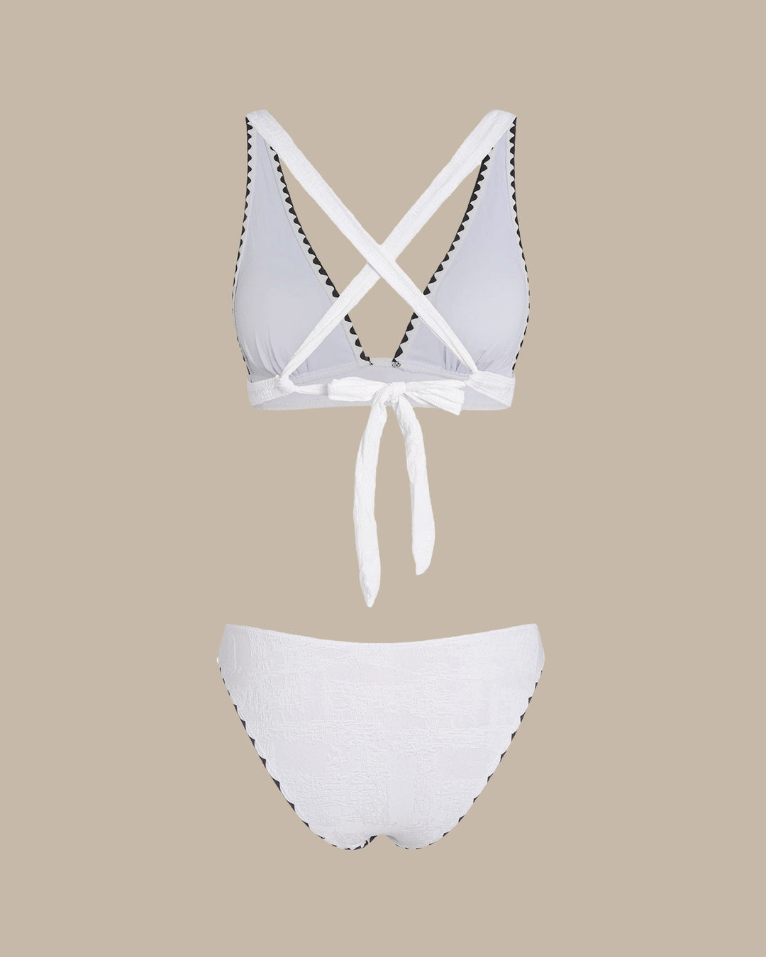 Clara & Sophia | White Triangle Bikini Set