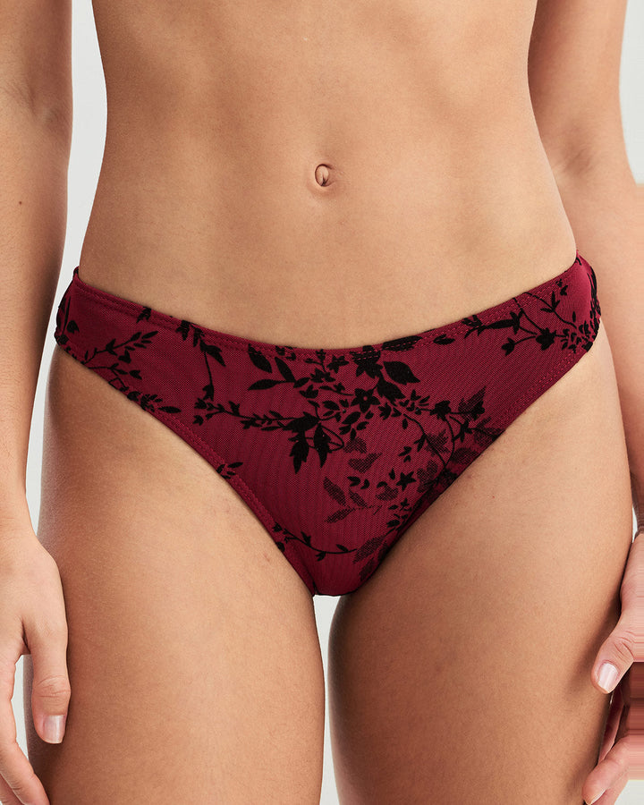 Clara & Sophia | Floral Underwire Bikini Set for Women in Red