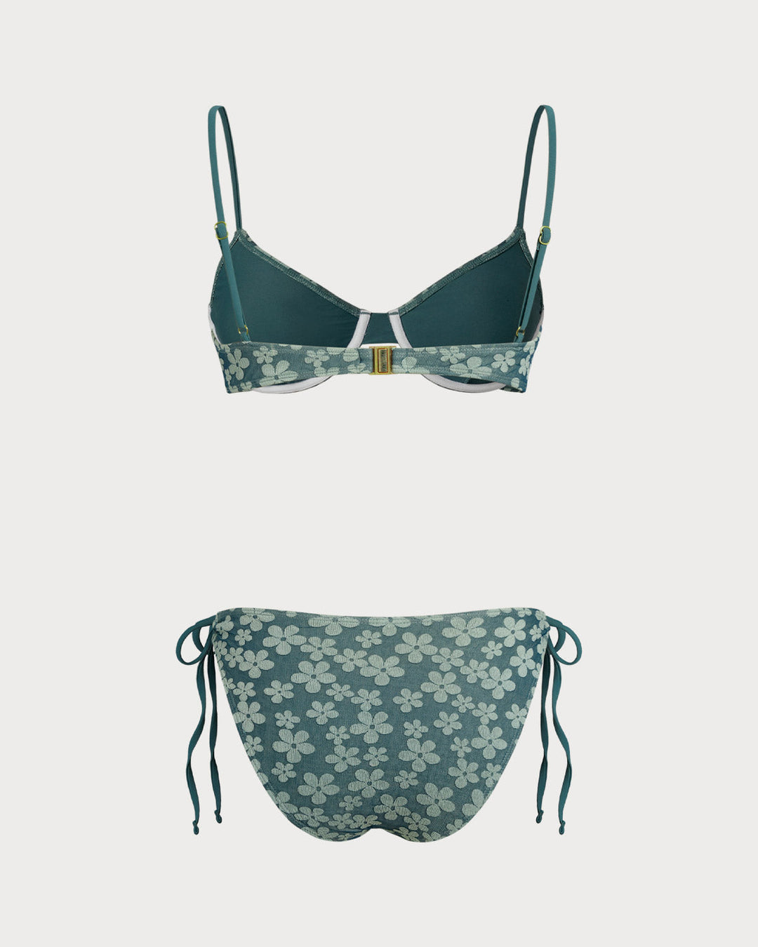 Clara & Sophia | Floral Underwire Bikini Set for Women in Green